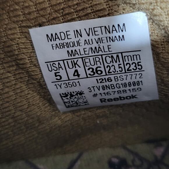 Reebok + Mita Military Inspired Workout Low Clean Sneaker Men's Size 5 - Picture 10 of 10